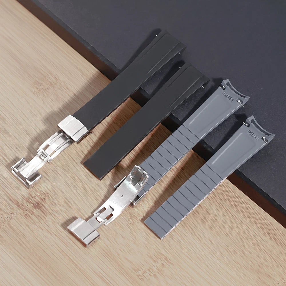 Curved End FKM Fluororubber "Cut-To-Size" Strap for Tudor Black Bay 58