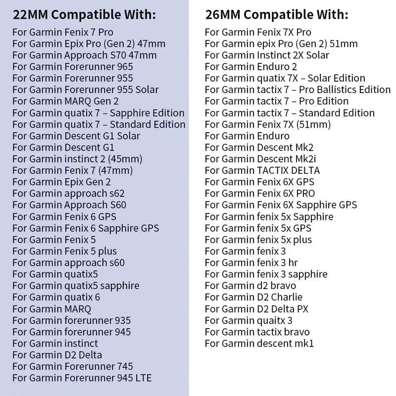 Elite QuickFit Stainless Steel Bands for Garmin Fenix, Forerunner & More STRAPS