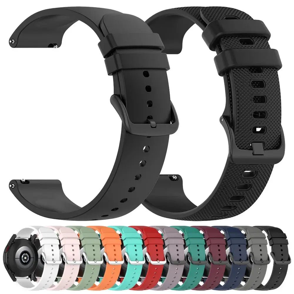 Sports Silicone 20mm & 22mm Watch Strap for Garmin Venu 3, Forerunner 265, Vivoactive 4, Venu Sq 2 - STRAPS