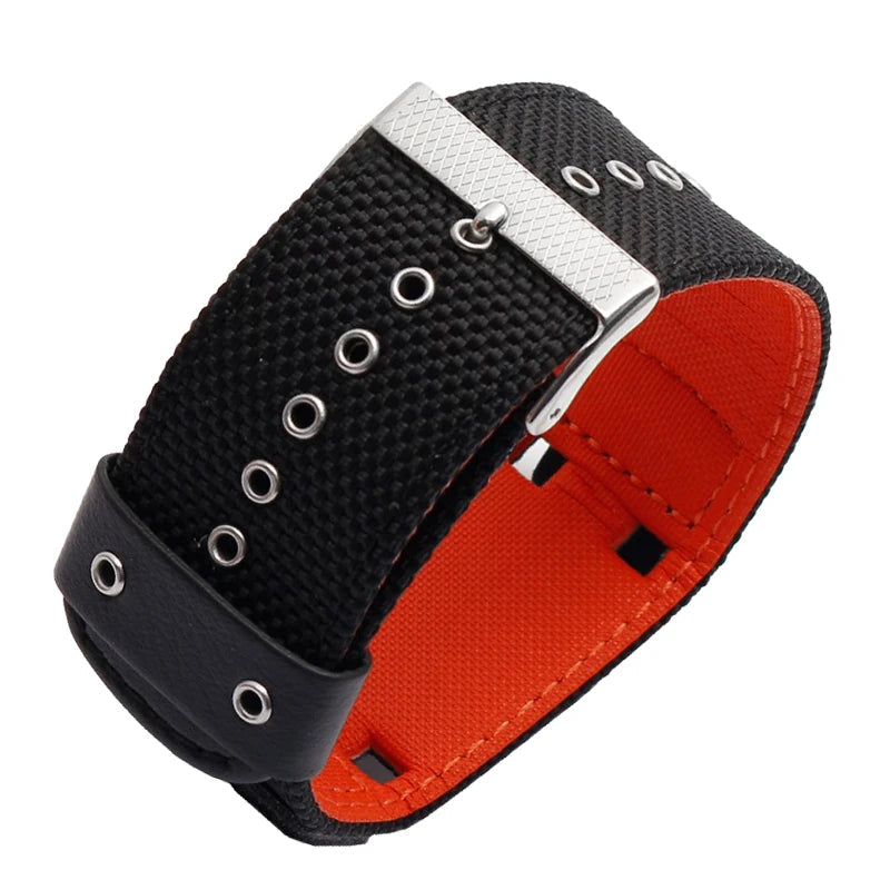 Nylon Leather Watch Strap for Casio G-Shock DW5600, GW-M5610, AW-591, & AWG-M100 STRAPS