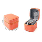 Single Watch Case - PU Leather Travel Box with Removable Cushion STRAPS