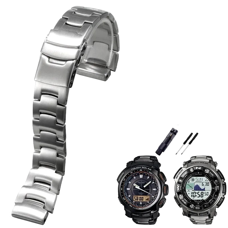 Stainless Steel Strap for CASIO PRG-260 PRG-270 PRW-3500 PRW-2000 PRW-2500T PRW-5100YT PRW-2000T PRW-5000 PRW-5100 STRAPS