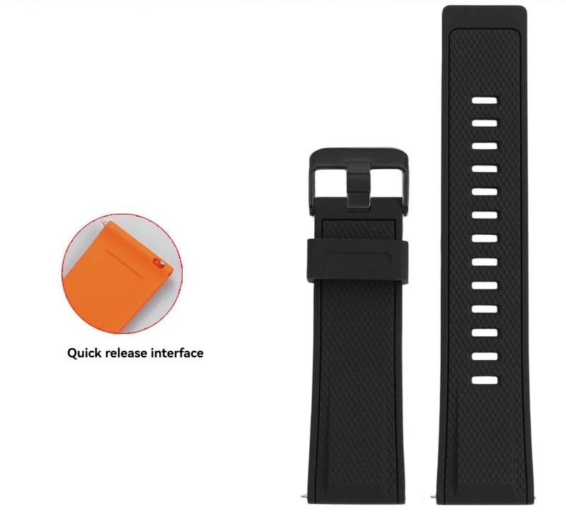 Quick-Release Silicone Sport Strap for Casio G-Shock GA-2000, GA-2300 & Pro Trek PRW-6600, PRG-600/650Y STRAPS