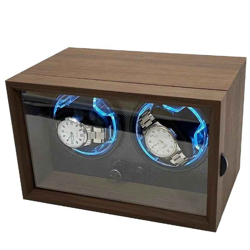 USB Powered Watch Winder - Wood Case with Ultra-Quiet Motor STRAPS