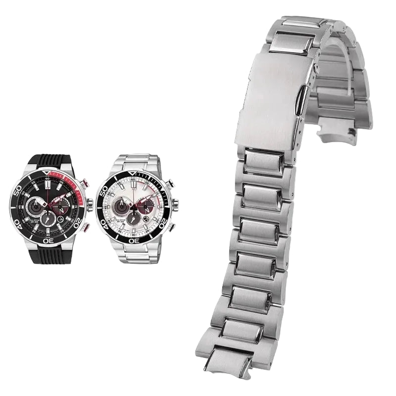 Stainless Steel Notched Bracelet for Citizen Eco-Drive CA4250, AW1420 & CA4252 STRAPS