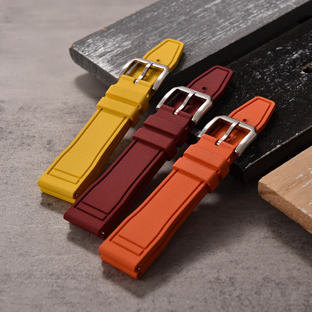 High-Quality FKM Fluororubber Dive Watch Band for Rolex, Samsung & Huawei