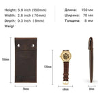 Genuine Leather Watch Pouch - Single Slot Travel Case STRAPS