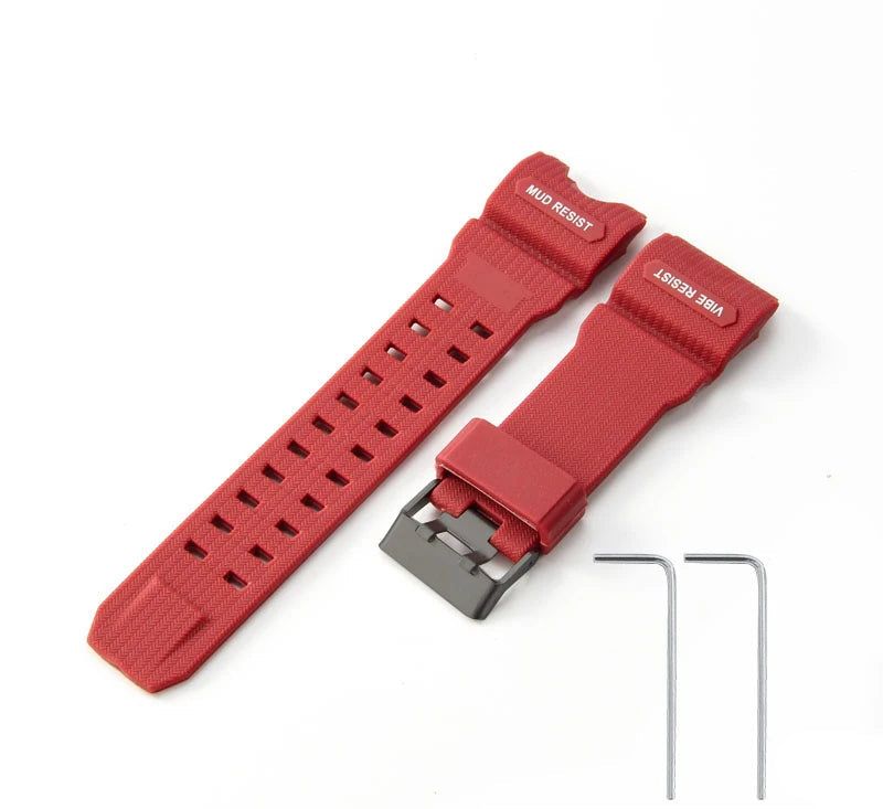 Casio G-SHOCK GWG-1000GB Blue Red Green Silicone Watchband 22cm Resin Strap