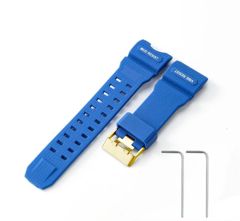 Casio G-SHOCK GWG-1000GB Blue Red Green Silicone Watchband 22cm Resin Strap
