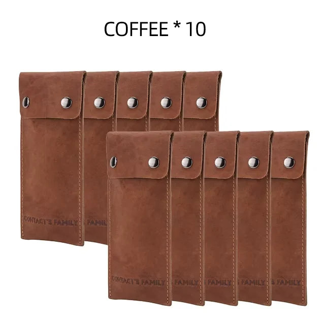 Genuine Leather Watch Pouch - Single Slot Travel Case STRAPS