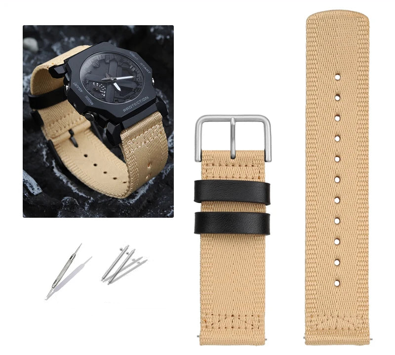 Tactical Nylon Canvas Strap for Casio G-Shock GA-2000, GA-2200 & GA-2300 STRAPS