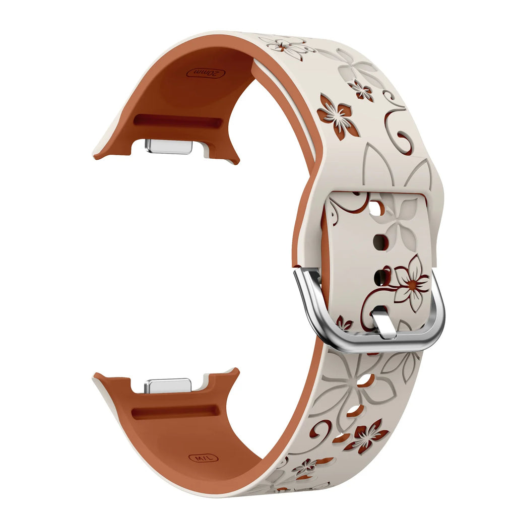 Engraved Silicone Band for Samsung Galaxy Watch 8 44mm 40mm & Galaxy Watch 8 Classic 46mm
