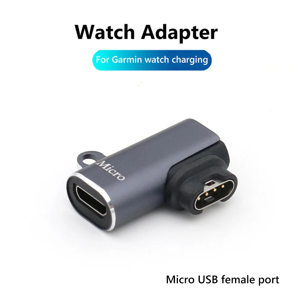 Type-C / Micro / iOS USB Charger Adapter for Garmin Fenix, Instinct, Venu, Epix & Forerunner Watches STRAPS