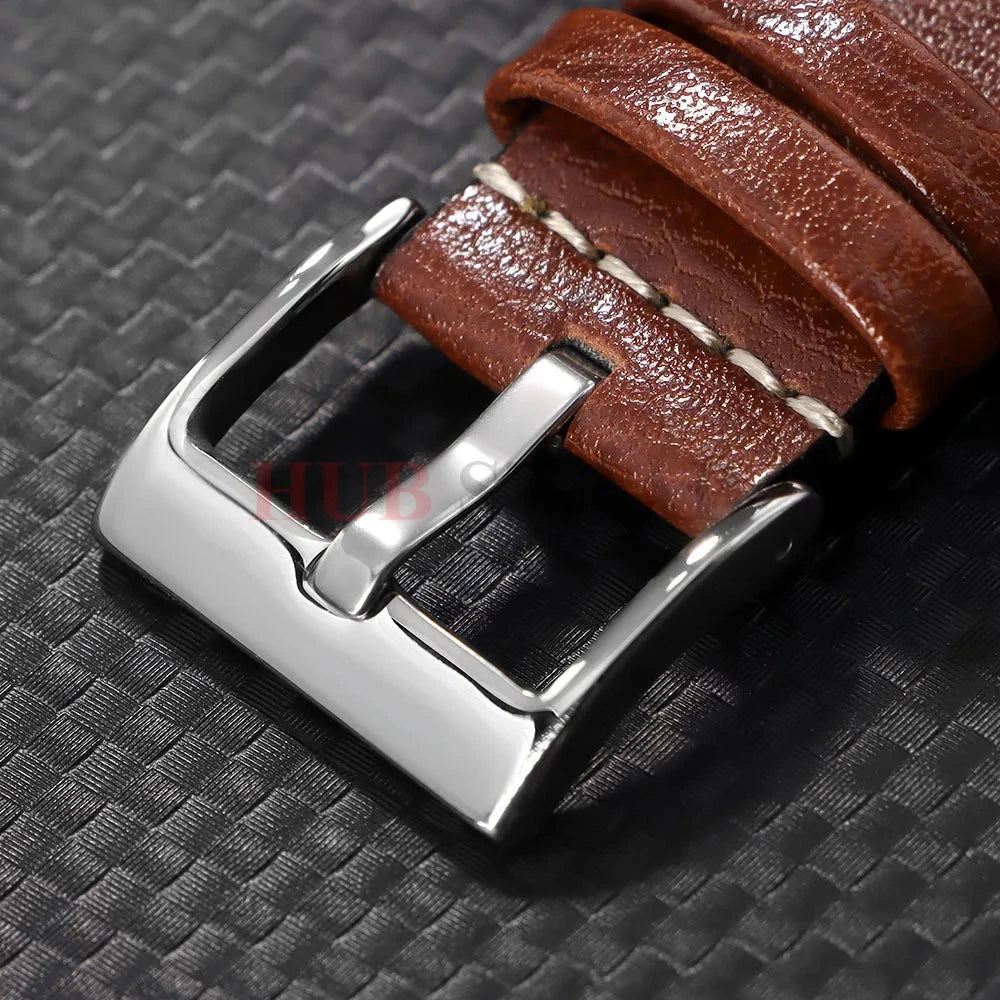 20mm 22mm Vintage Oil Wax Cowhide Watchband for Omega & Seiko STRAPS