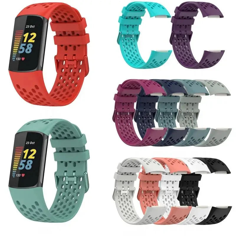 Breathable Soft Silicone Strap for Fitbit Charge 5 / 6 STRAPS