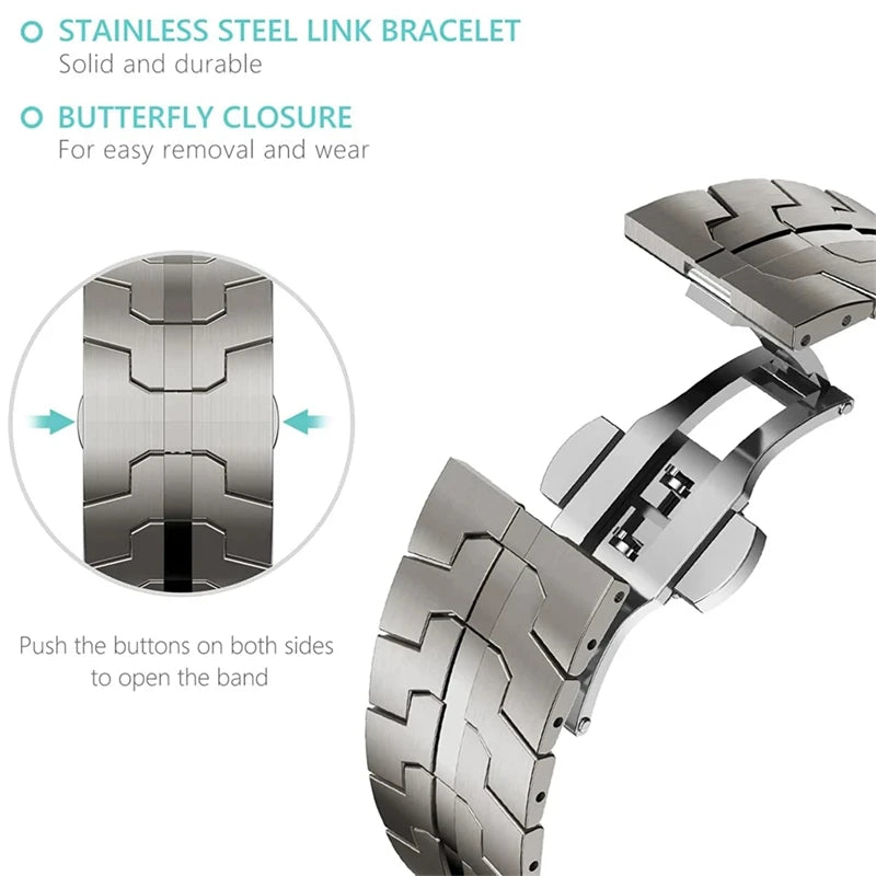 22mm 26mm Quick Fit Metal Watch Strap For Garmin Fenix 8 7X 7 6X Pro 5X Plus Forerunner 935 945 955 965 STRAPS