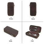 Retro Crazy Horse Leather Watch & Strap Travel Case STRAPS