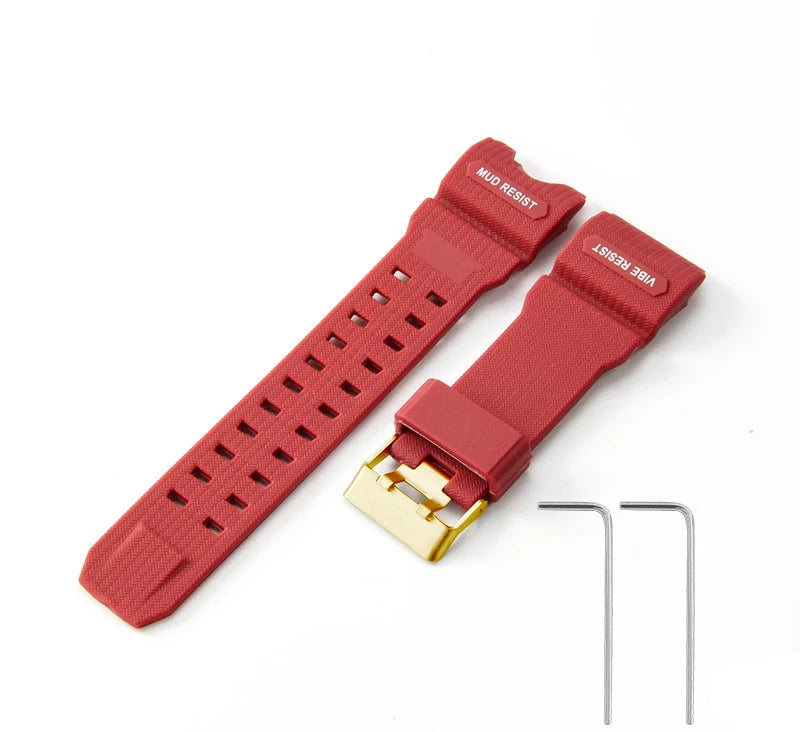 Casio G-SHOCK GWG-1000GB Blue Red Green Silicone Watchband 22cm Resin Strap