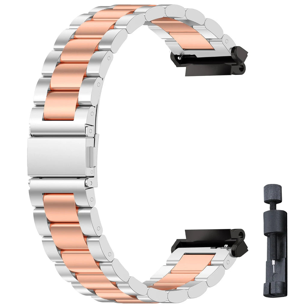 Stainless Steel Luxury Link Bracelet for Amazfit T-Rex 3, T-Rex 2, T-Rex Ultra & Pro STRAPS