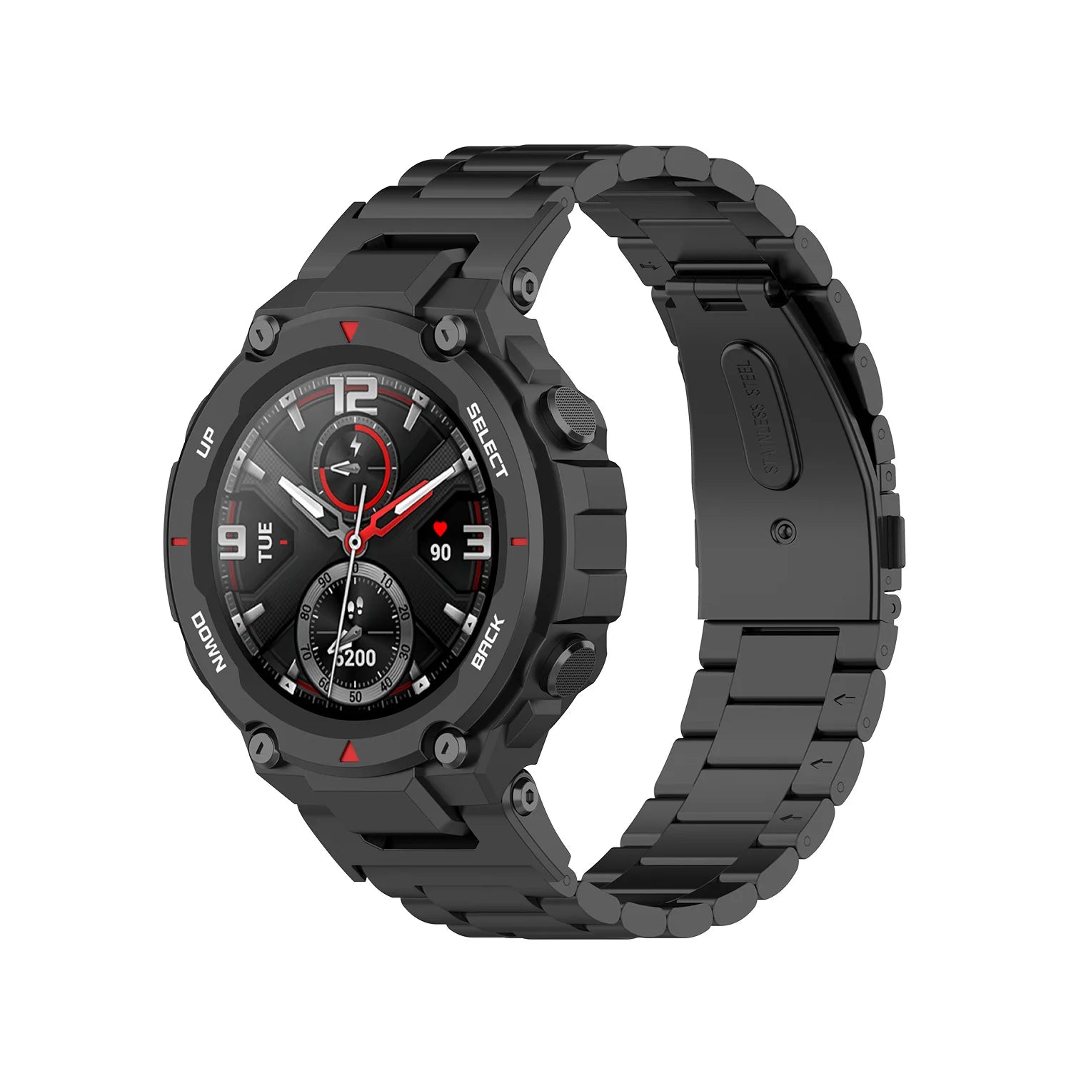 Stainless Steel Link Bracelet for Amazfit T-Rex 2, T-Rex Pro & T-Rex STRAPS