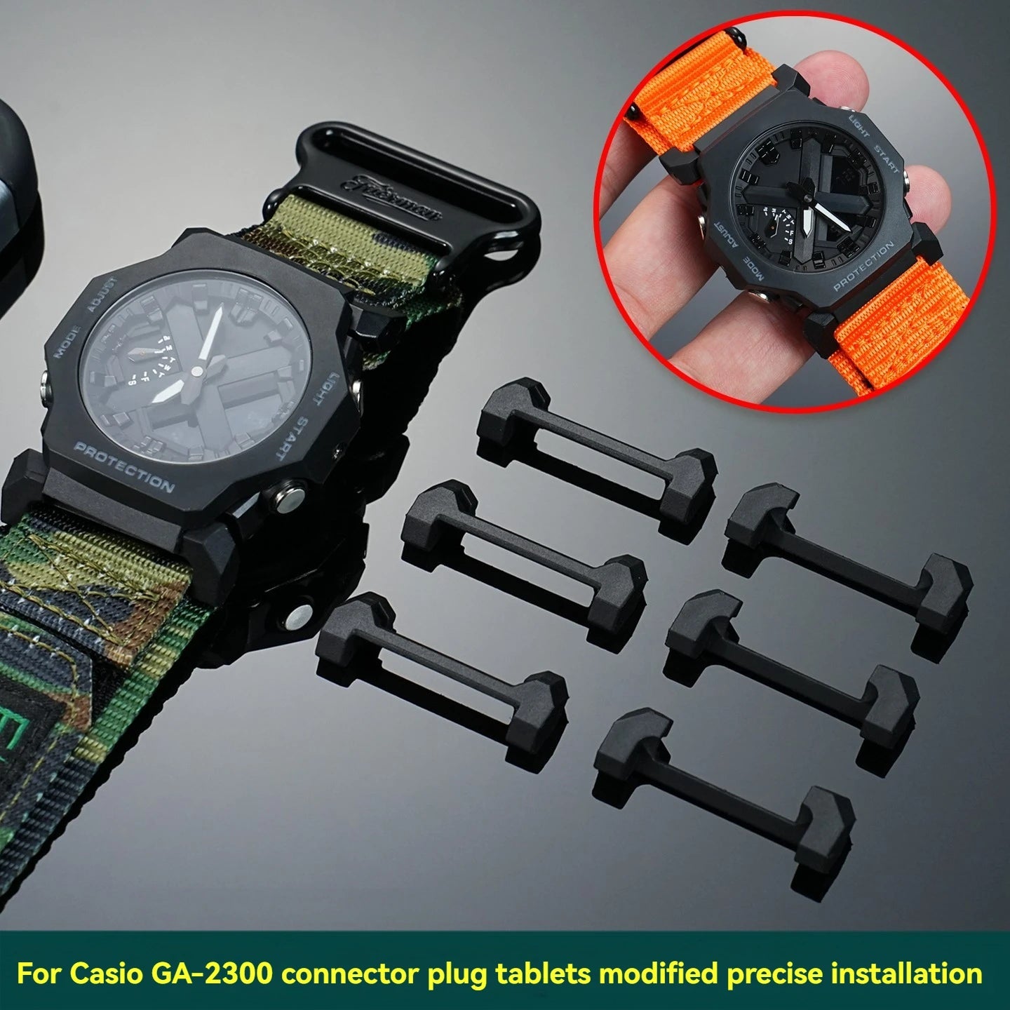 Metal Watch Connector & Adapter for Casio G-Shock GA-2300 STRAPS