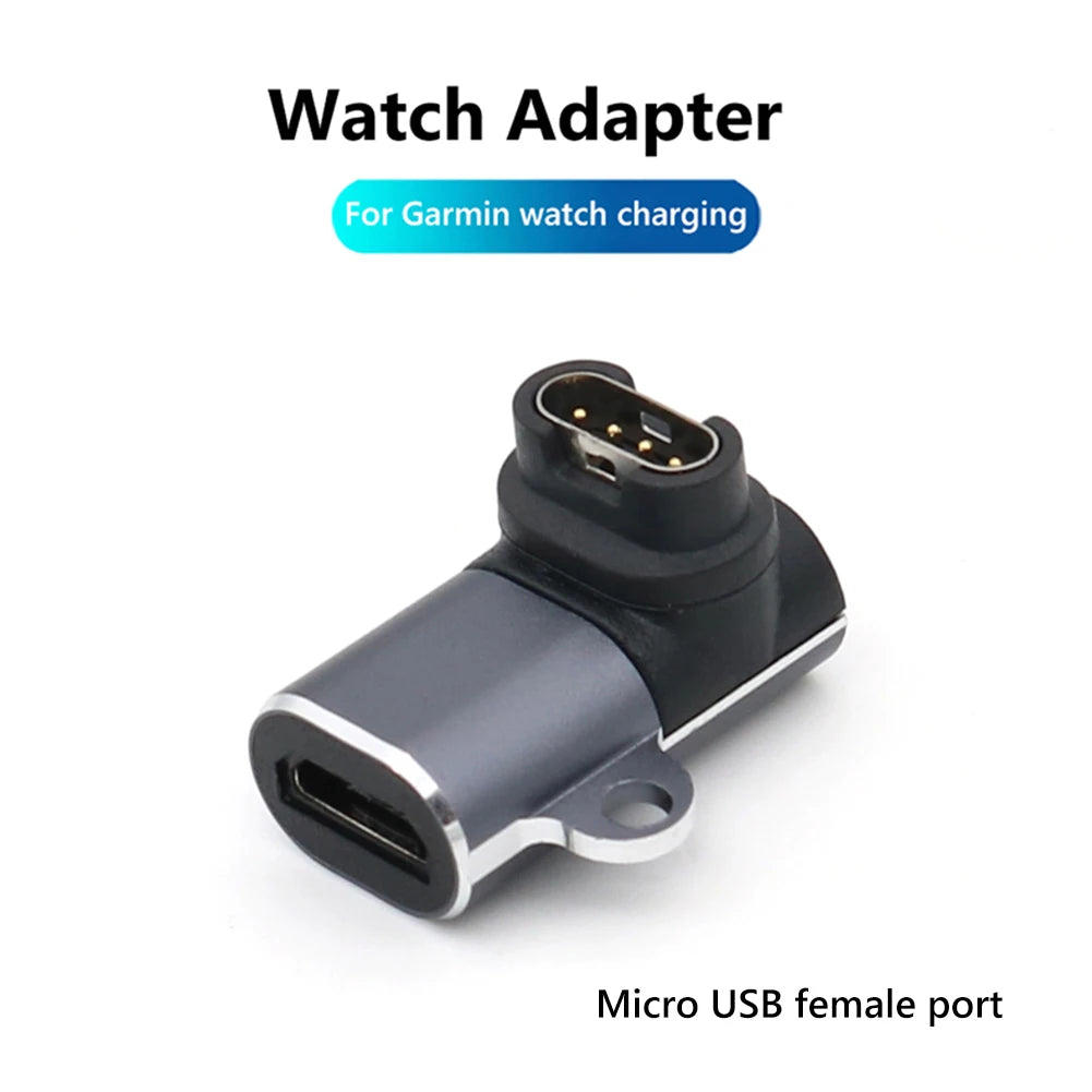 Type-C / Micro / iOS USB Charger Adapter for Garmin Fenix, Instinct, Venu, Epix & Forerunner Watches STRAPS