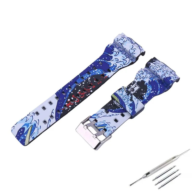 Resin Strap for CASIO G-SHOCK GD-100 GA-100 GA-110 GA-120 GA-130 GA-140 GA-150 GA-700 GA-710 GAX-100 GLS-100 GLS-8900 STRAPS