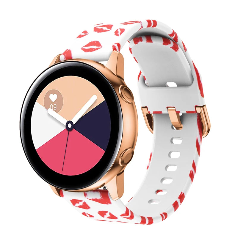 20mm 22mm Patterned Silicone Strap for Samsung Galaxy, Huawei & More STRAPS