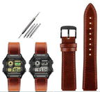 Retro Leather Watch Strap for Casio AE1200 AE1300 F-108 W-216H W-218 WS-1400 W-737H – 18mm STRAPS
