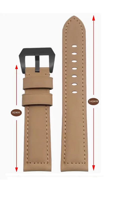 Panerai & DIESEL XL Leather Strap | Extended 140+90mm 20mm 22mm 24mm Models