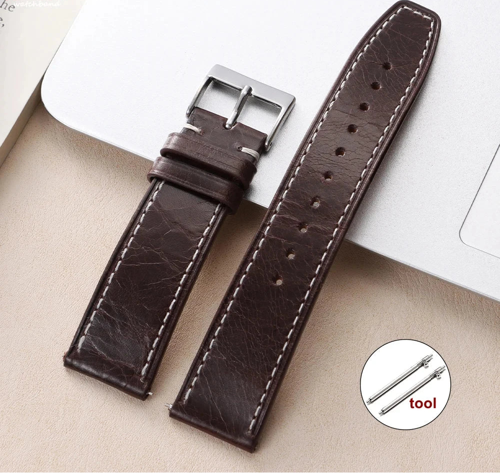 Calfskin Genuine Leather Watchbands 20mm / 22mm Quick Release STRAPS