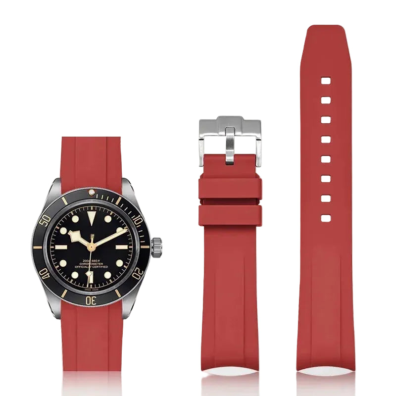 Tudor Black Bay & Pelagos FKM Curved Rubber Strap | 20mm Models