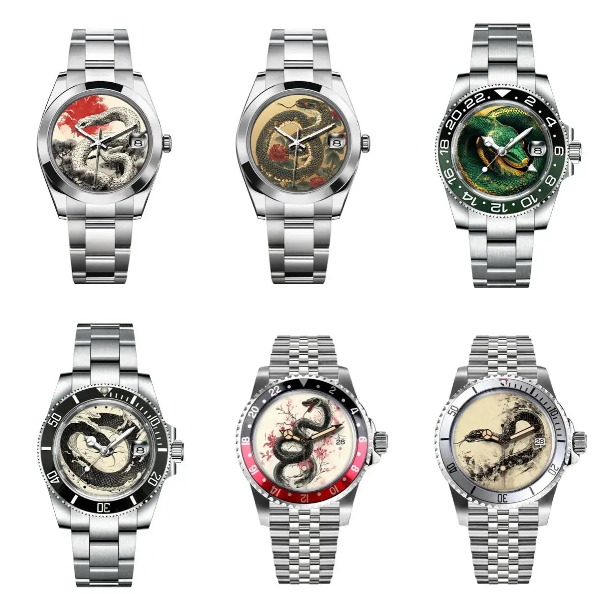 Seiko Mods NH35 DIY Custom New Year Snake Watch Dial - 28.5mm - STRAPS