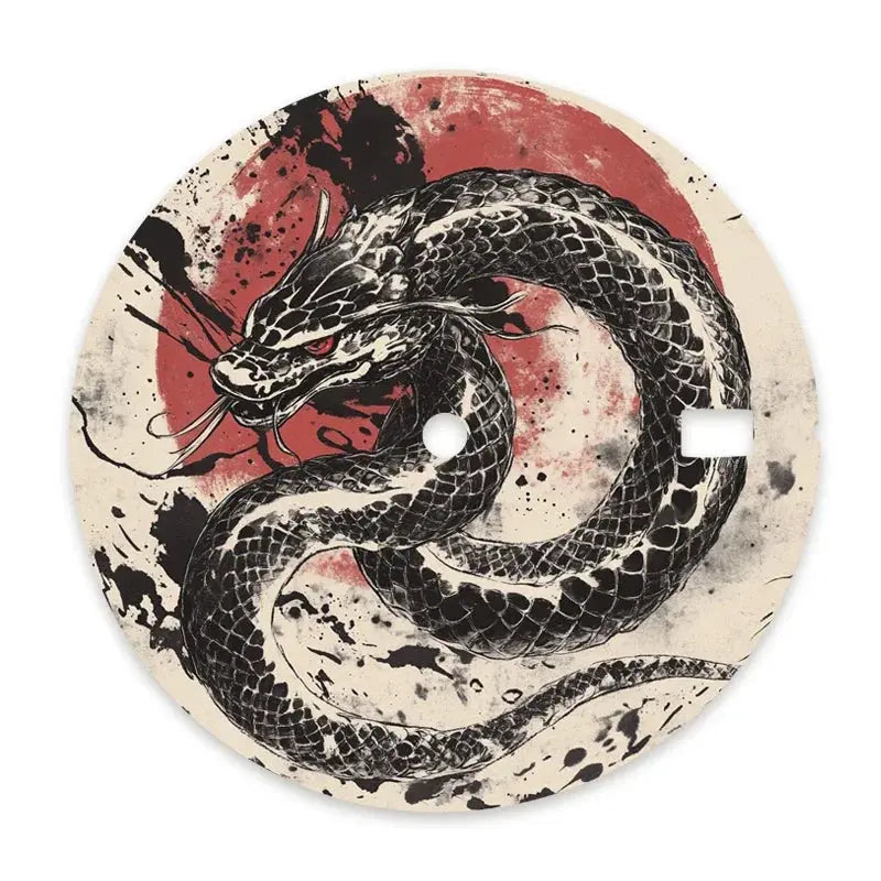 Seiko Mods NH35 DIY Custom New Year Snake Watch Dial - 28.5mm - STRAPS