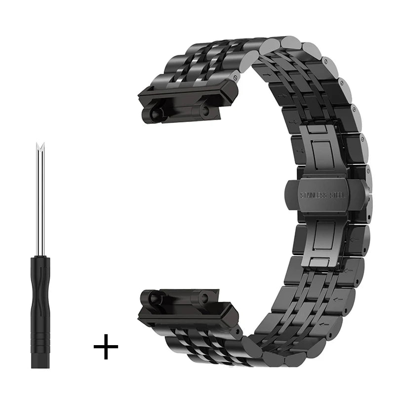 Stainless Steel Link Bracelet for Amazfit T-Rex 2, T-Rex Pro & T-Rex STRAPS
