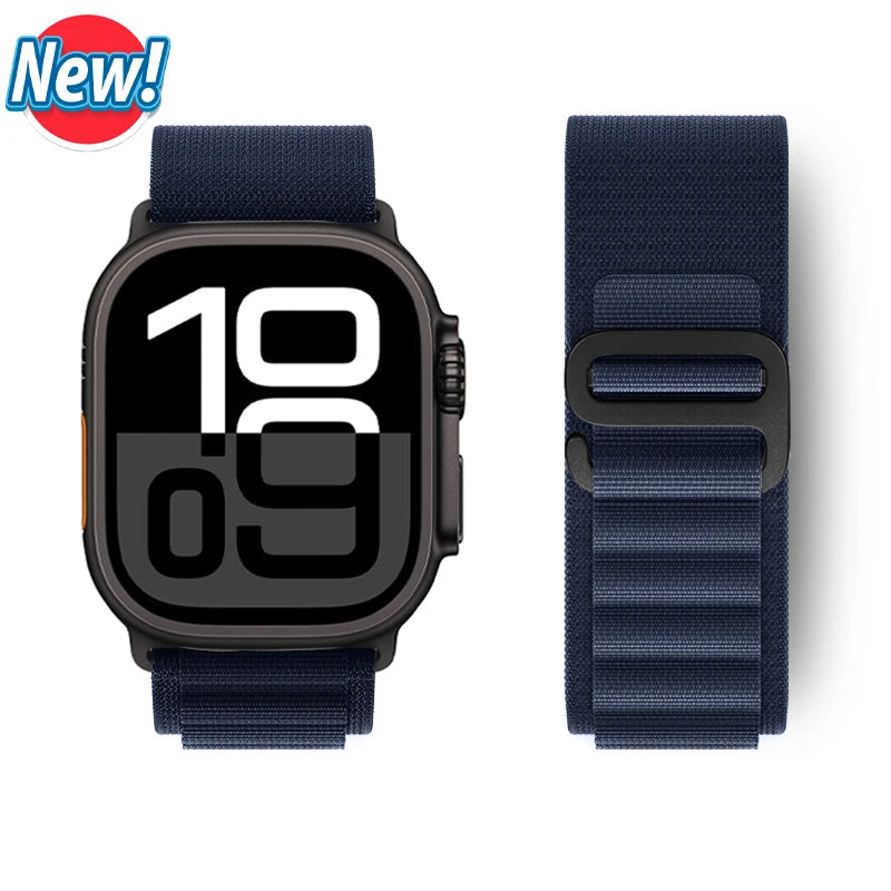 Alpine Loop Strap for Apple Watch Ultra 2/10/9/SE/8/7/6/5/4/3/2/1 - 38-49mm - Nylon Band