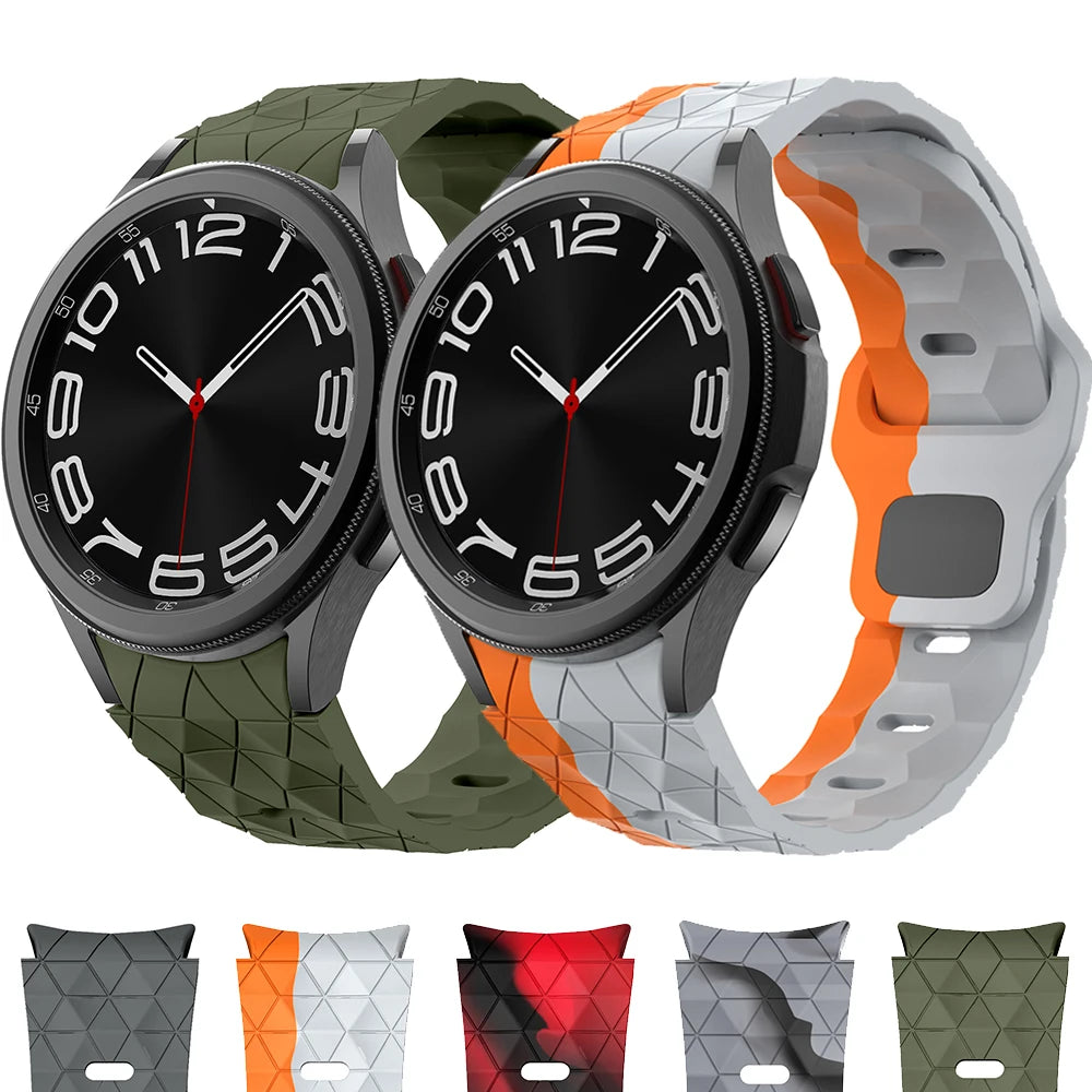 Silicone Strap for Samsung Galaxy Watch 6 Classic 47mm 43mm / 5 Pro 45mm / 4 46mm 42mm / 6 40mm 44mm
