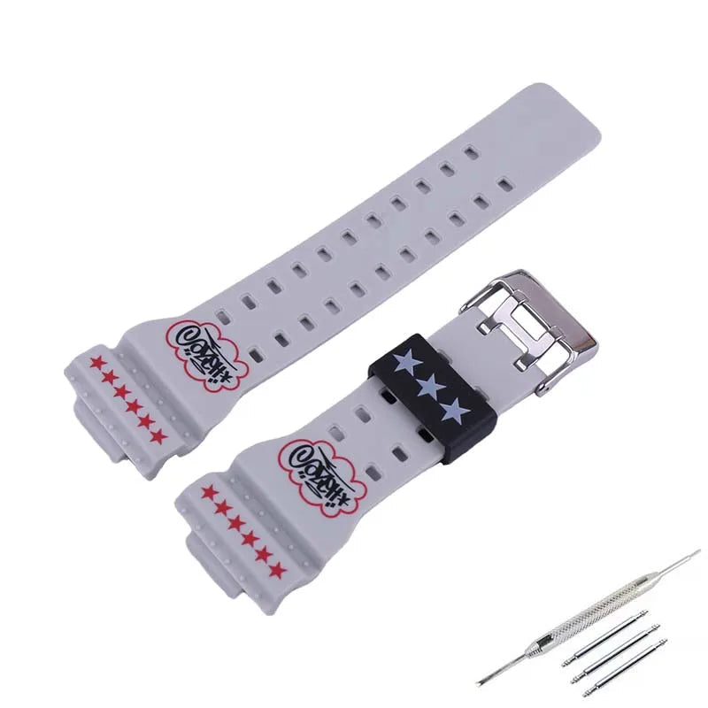 Resin Strap for CASIO G-SHOCK GD-100 GA-100 GA-110 GA-120 GA-130 GA-140 GA-150 GA-700 GA-710 GAX-100 GLS-100 GLS-8900 STRAPS