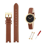 Luxury Genuine Leather Notched Strap for Gucci YA141401 YA141501, Timex & Anne Klein STRAPS