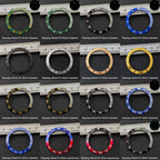 40*31.6mm Sloping Blue-Green Luminous Ceramic & Aluminum Bezel Insert for Divers Watches STRAPS