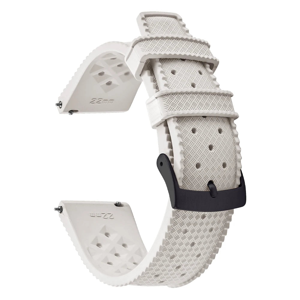 Vintage Tropical FKM Rubber Watch Strap for Seiko SKX007, 62MAS, & Tudor Black Bay STRAPS