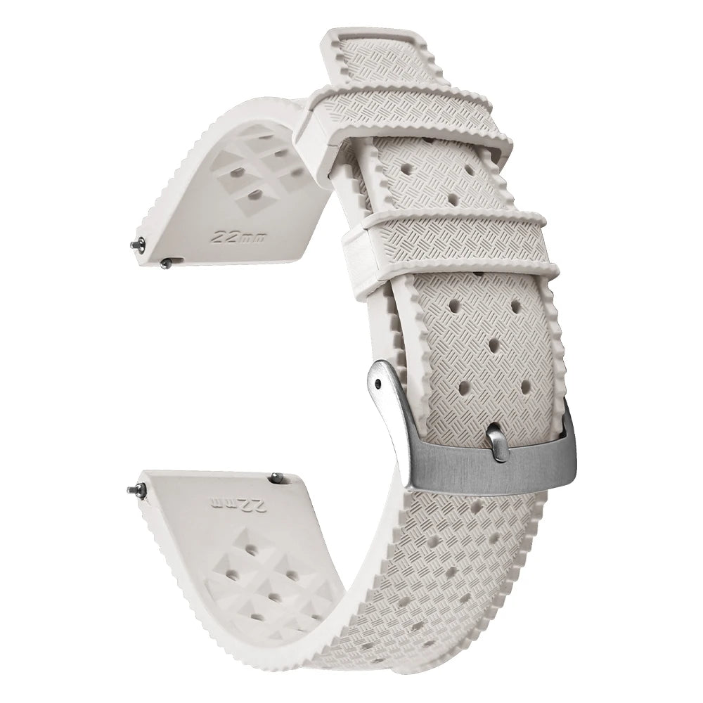 Vintage Tropical FKM Rubber Watch Strap for Seiko SKX007, 62MAS, & Tudor Black Bay STRAPS