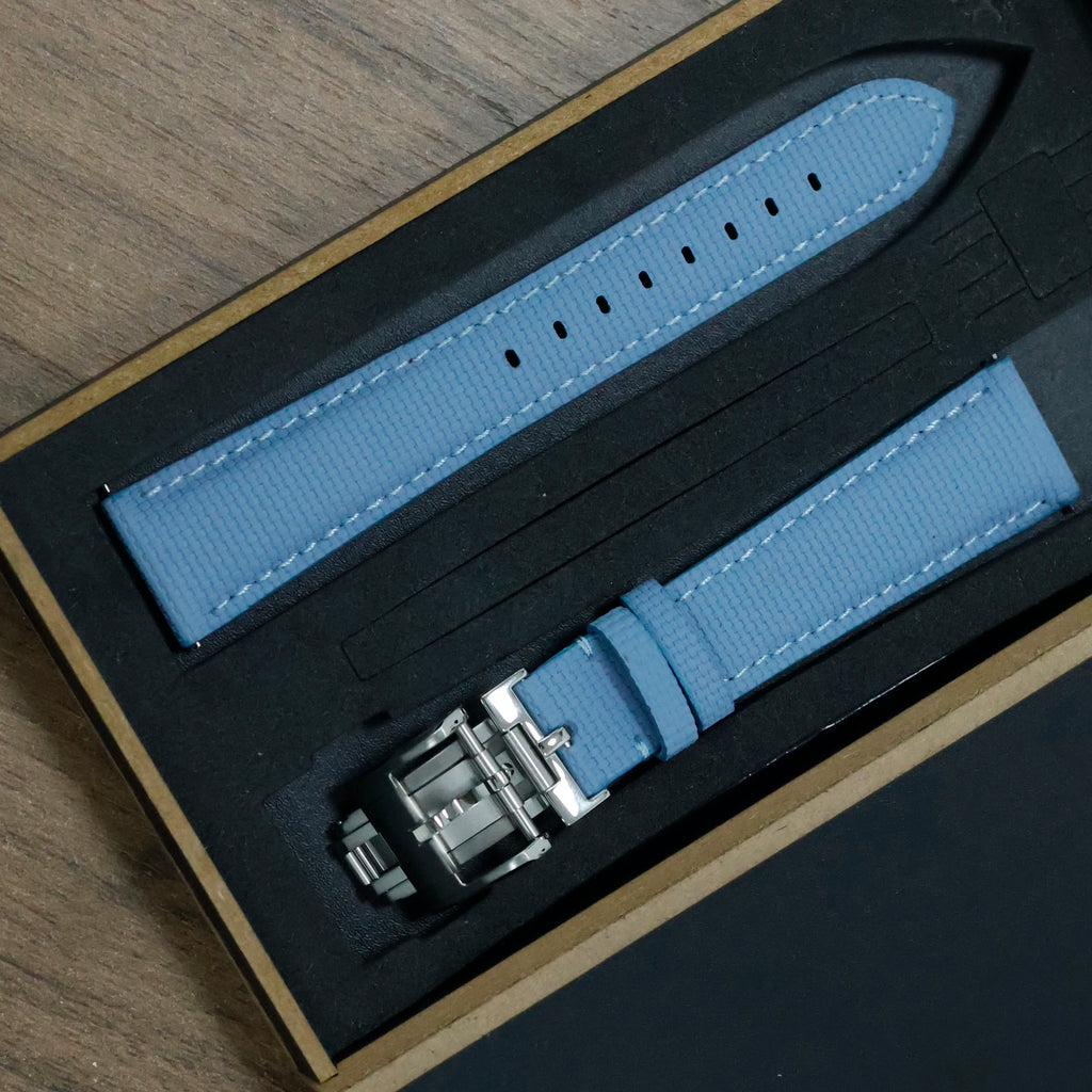 Universal Sailcloth Signature FKM Rubber Strap for Omega, Tudor, Rolex & Cartier