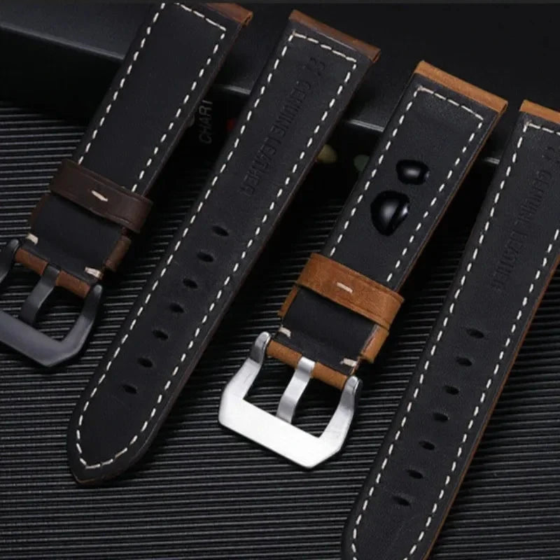 Genuine Leather Watch Band for Panerai – Crazy Horse Cowhide Strap 20mm 22mm 24mm 26mm STRAPS
