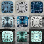 Square NH35 Watch Dial Set with Roman Numerals and Watch Hands for NH35 / NH36 STRAPS