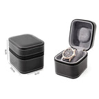 Single Watch Case - PU Leather Travel Box with Removable Cushion STRAPS