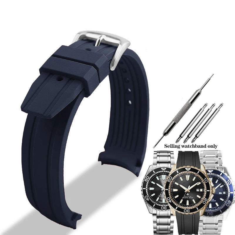 Citizen Promaster Curved Rubber Strap | BN0190 BN0191 BN0193 Models