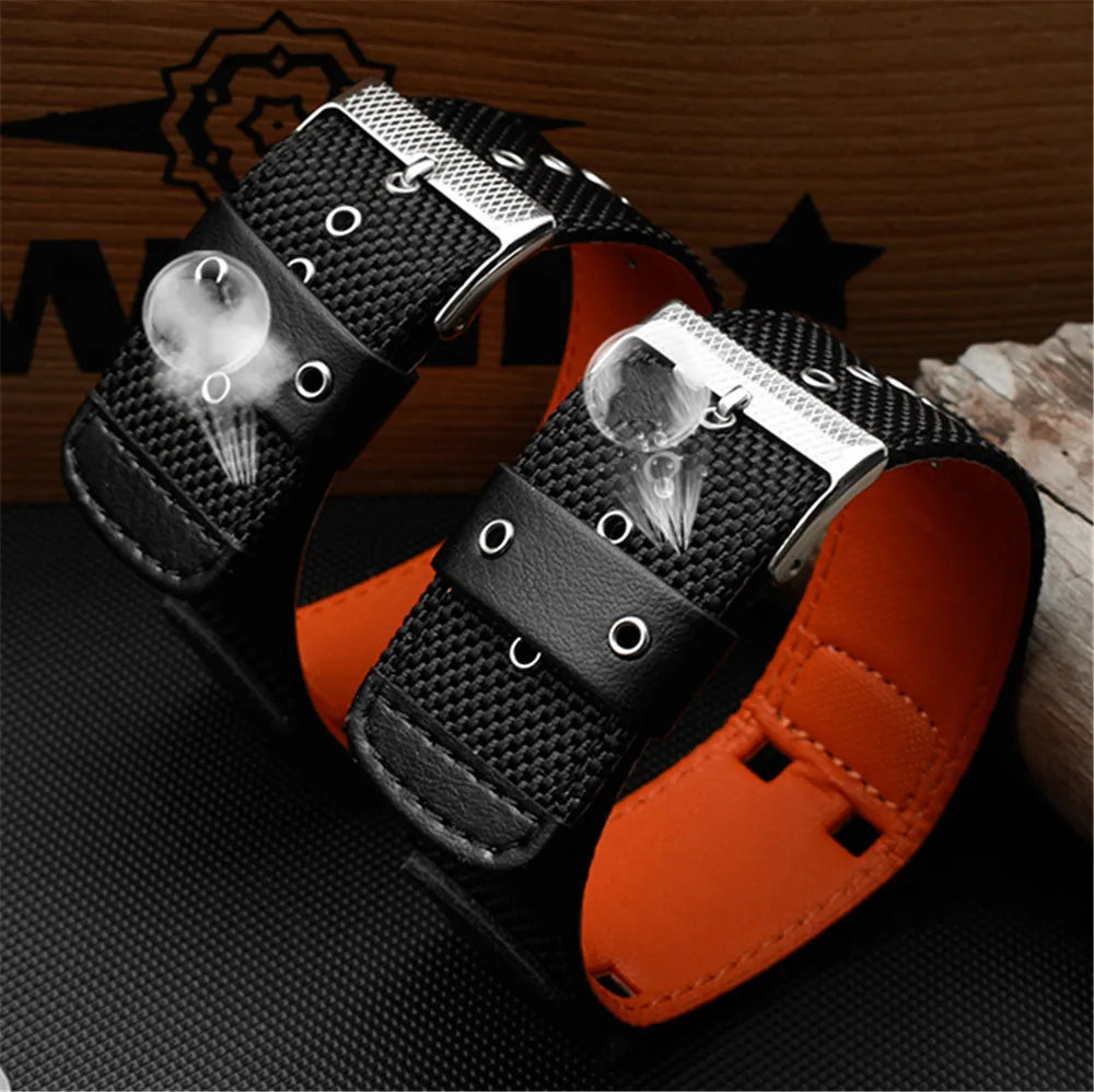 Nylon Leather Watch Strap for Casio G-Shock DW5600, GW-M5610, AW-591, & AWG-M100 STRAPS