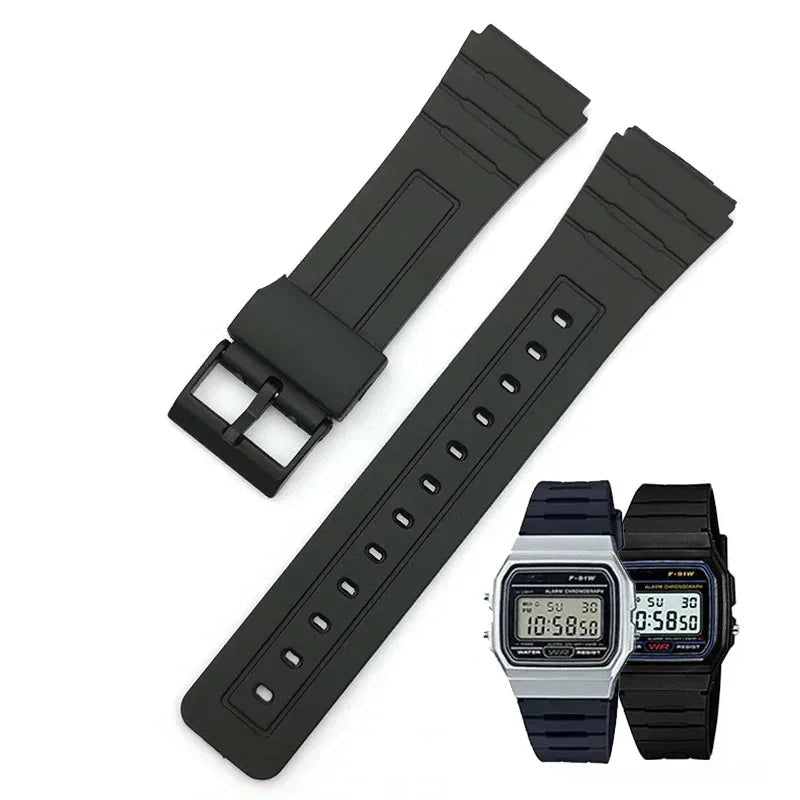 Silicone Strap for CASIO W800H SGW400 F84 F91W AE1200 AE1300 A158 A168 F105 F108 12mm 14mm 16mm 18mm 20mm 22mm STRAPS