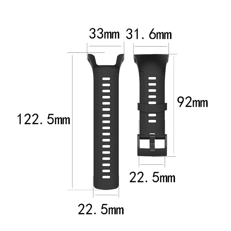 Silicone Replacement Strap for Suunto 5 Smartwatch - STRAPS